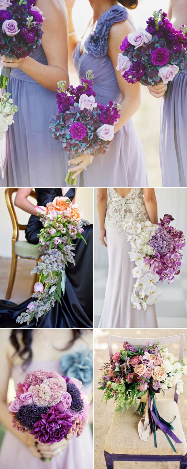Hoa cưới cầm tay ombre chuyển sắc ấn tượng