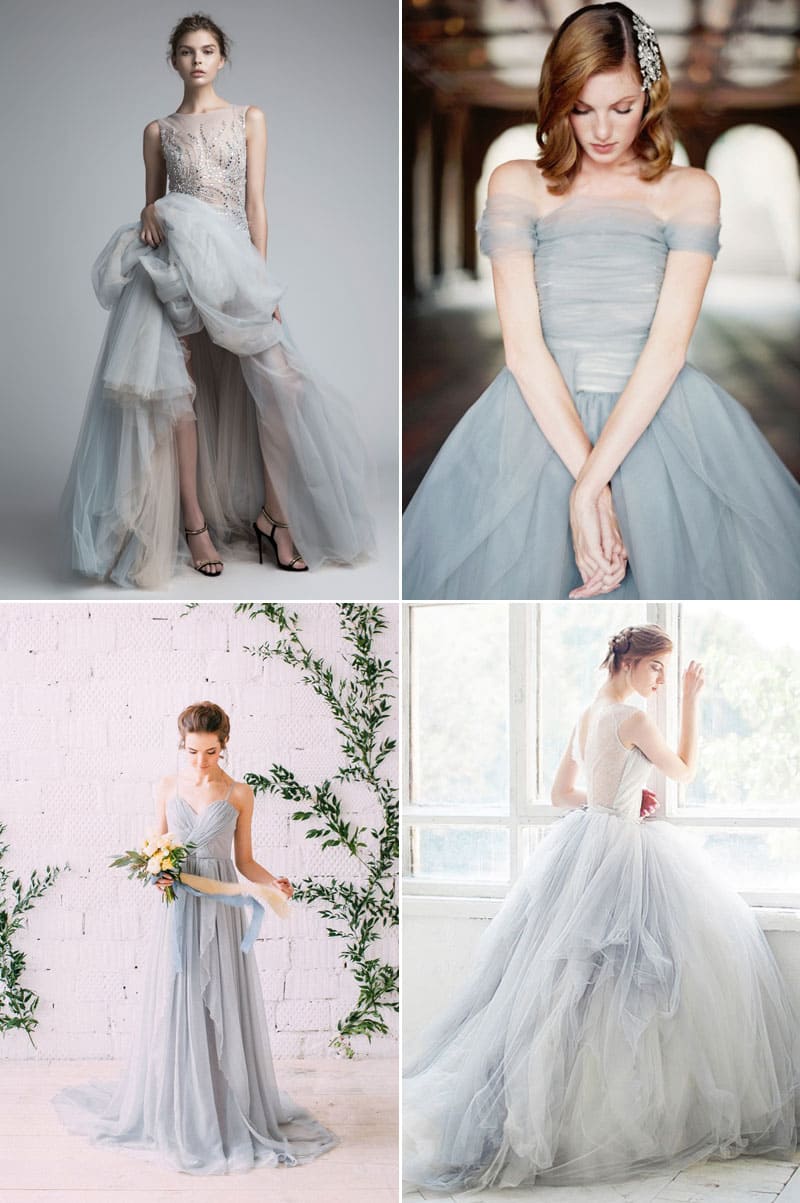 Váy cưới voan xanh coban tùng rộng - Cho thuê áo cưới soiree Gò Vấp