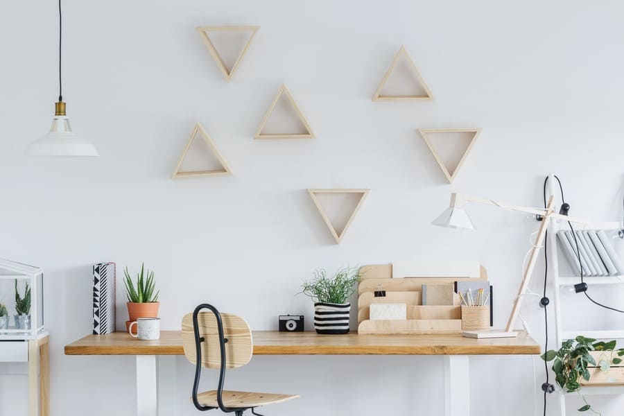 DIY room decor triangle shelves