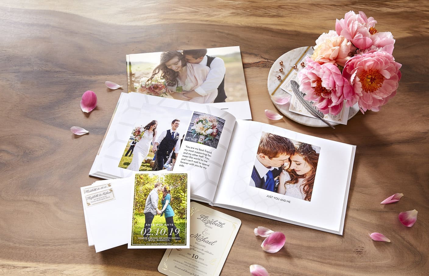 wedding stationery with photo book