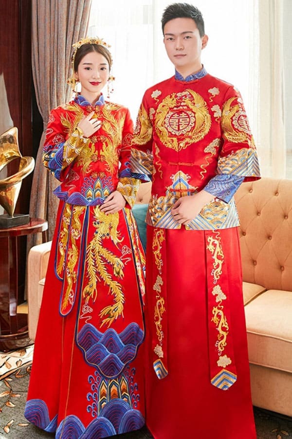 áo dài cưới truyền thống người Hoa