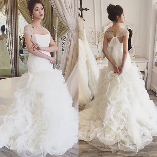 Váy cưới đơn giản sang trọng thắt nơ 4 Mate.vn